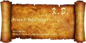 Kneif Dániel névjegykártya